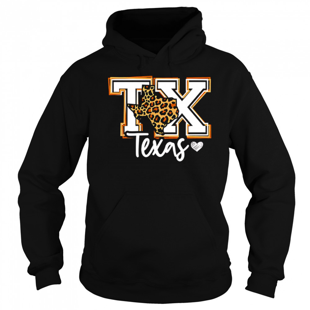 Texas leopard print tx graphic western style shirt Sweatshirt