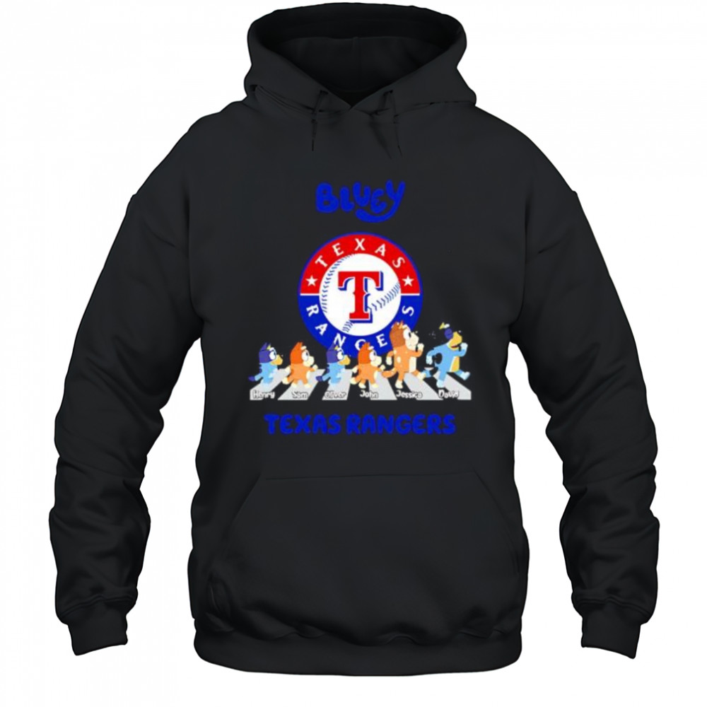 Texas Rangers Bluey Baseball Fan shirt Hoodie