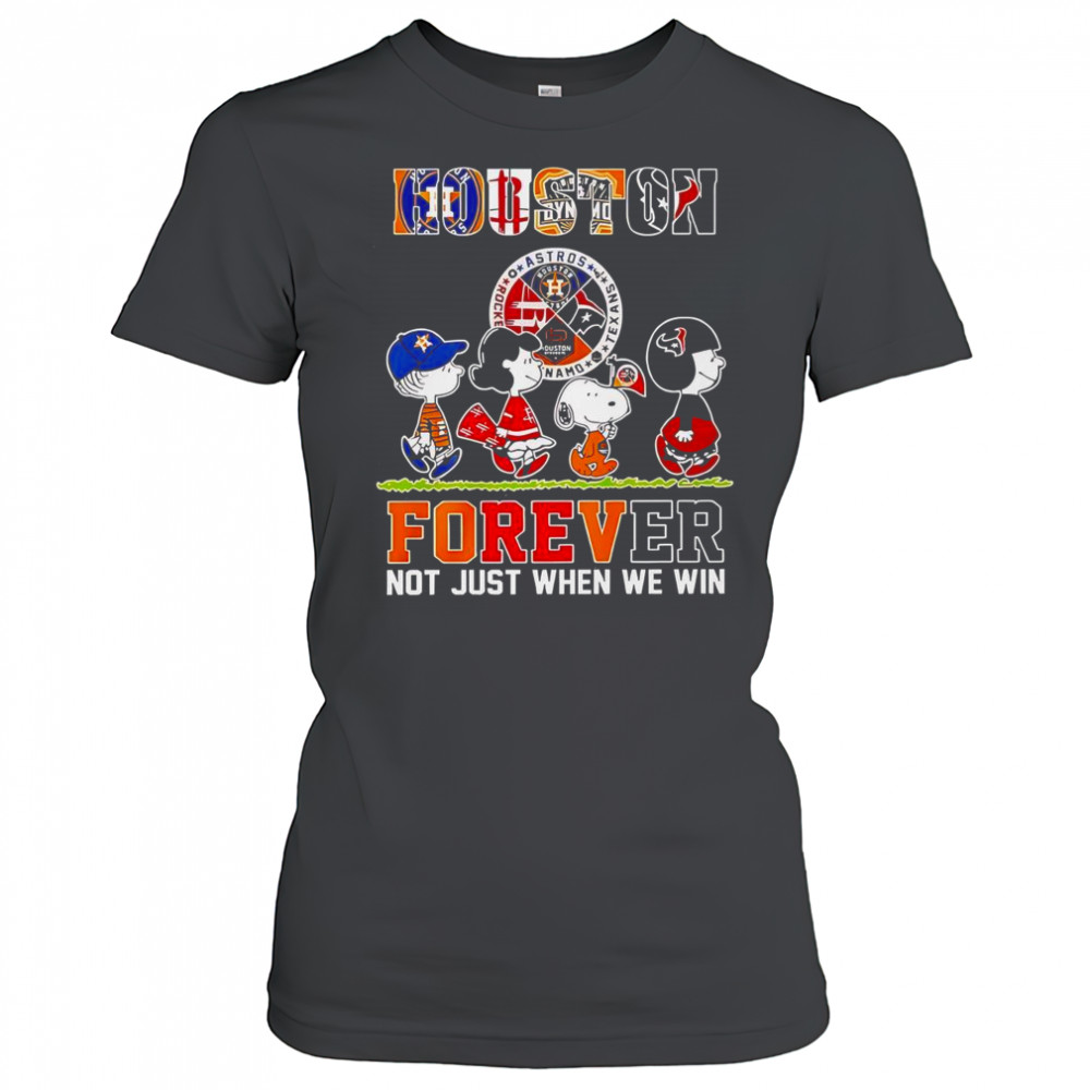 The Peanuts Houston Sports Teams Crossing Forever Not Just When We Win T-Shirt Women's T-shirt