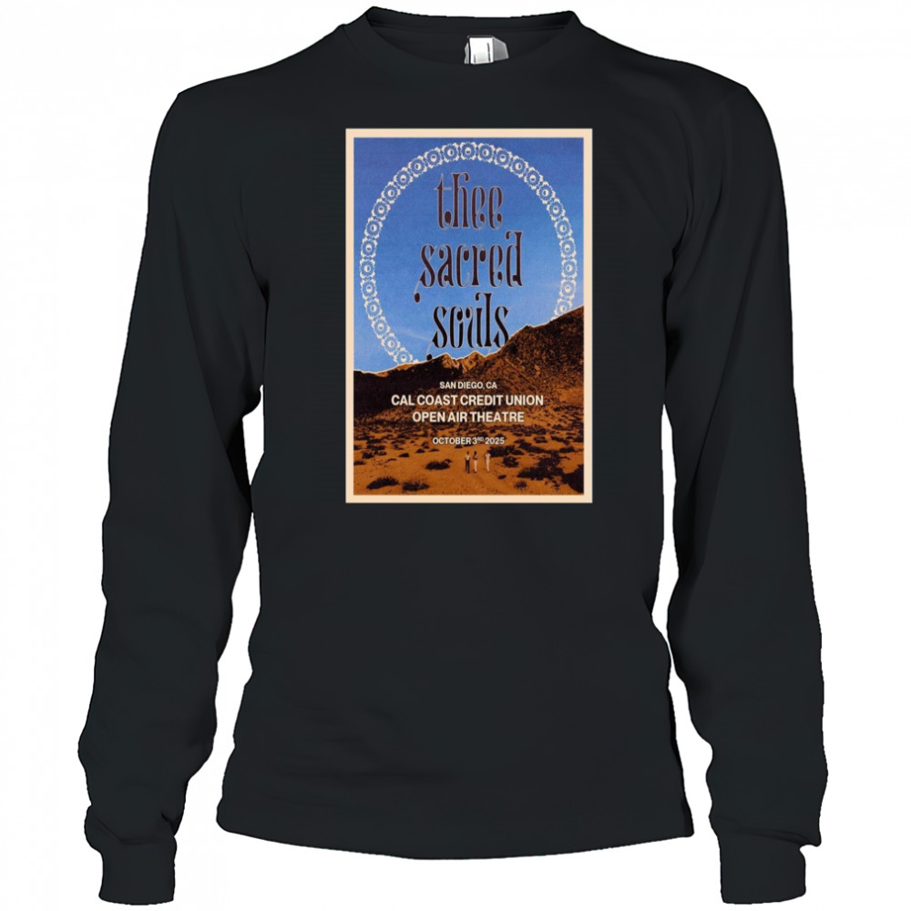 Thee Sacred Souls October 3 2025 San Diego CA Tour Poster T-Shirt Long Sleeved