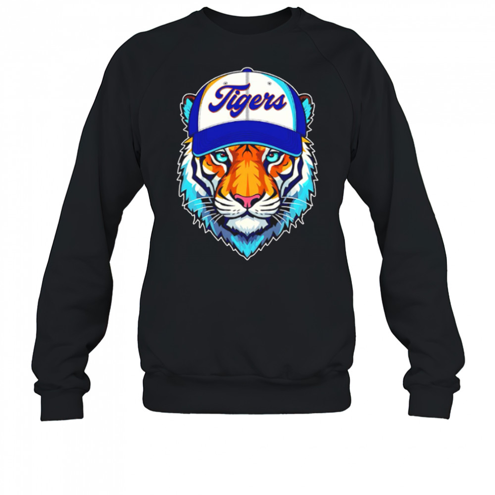 Vintage Detroit Baseball Tiger Sports Big Head shirt Sweatshirt