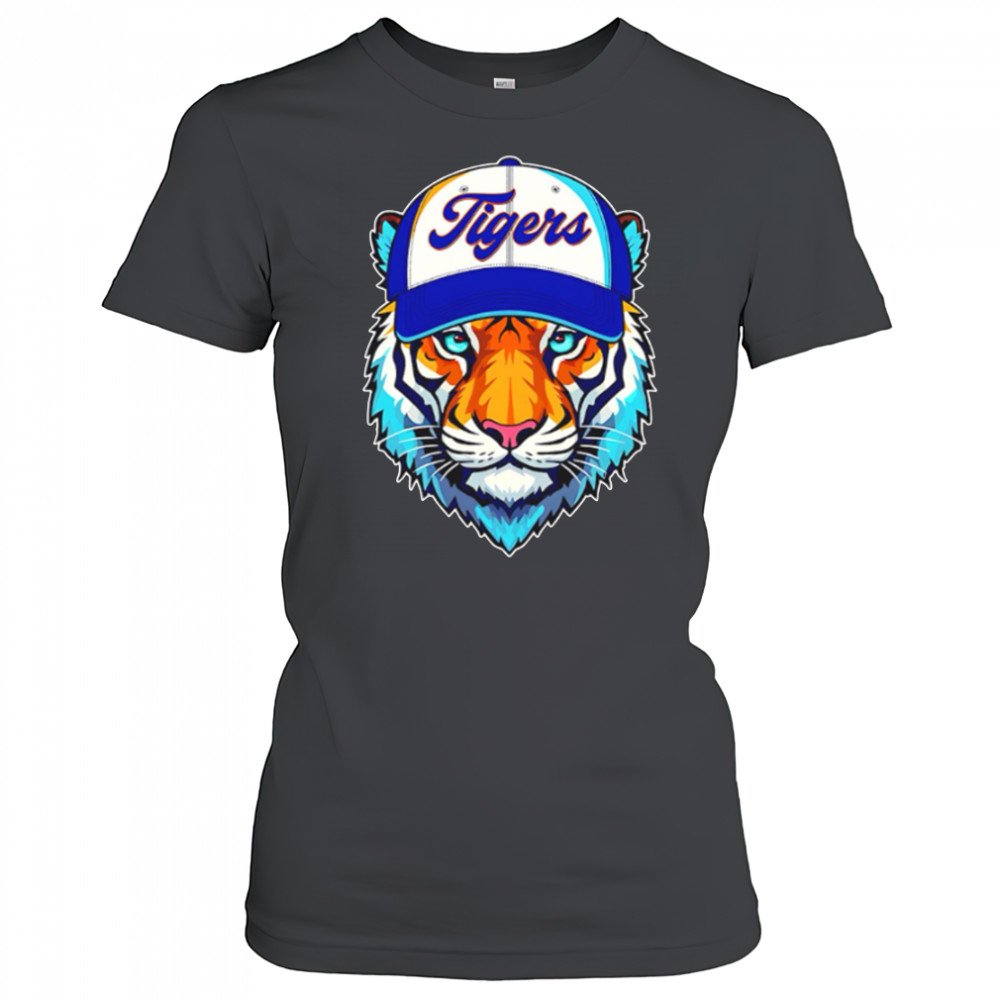 Vintage Detroit Baseball Tiger Sports Big Head shirt Women's T-shirt