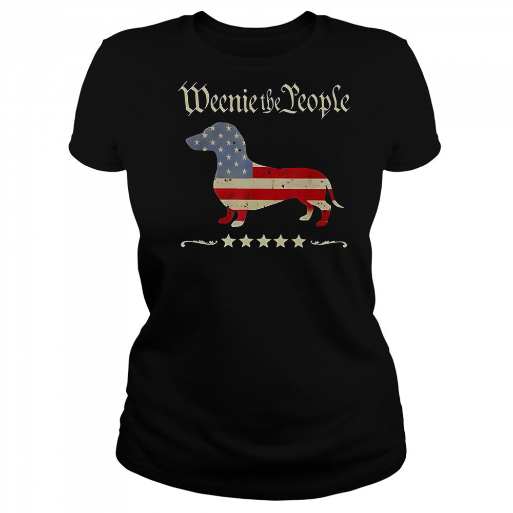 Weenie The People Patriotic Dachshund T-Shirt Women's T-shirt