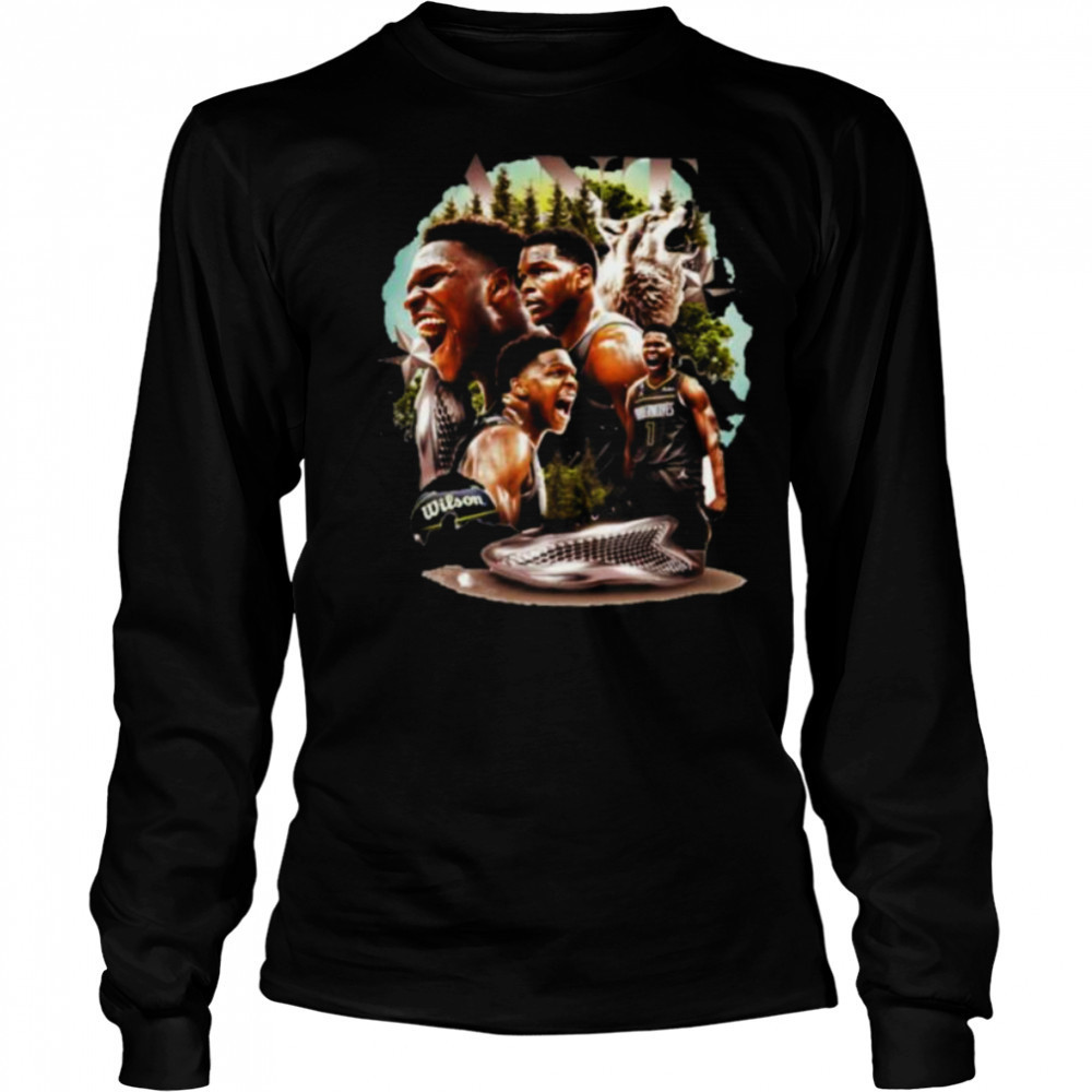 Anthony Edwards Minnesota Timberwolves basketball 2025 NBA shirt Long Sleeved