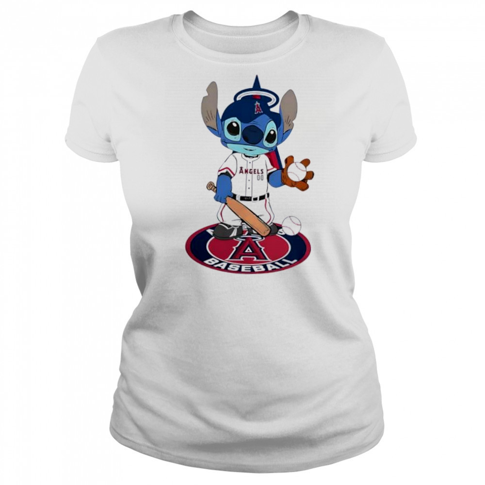 Baby Stitch Player Los Angeles Angels Baseball shirt Women's T-shirt