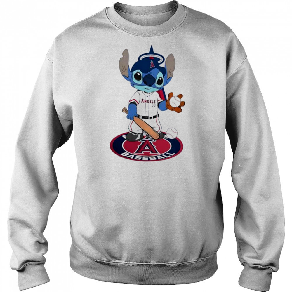 Baby Stitch Player Los Angeles Angels Baseball shirt Hoodie