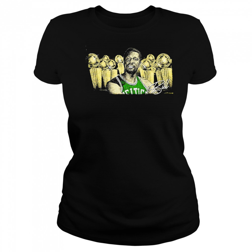 Bill Russell Boston Celtics 11 time NBA champion signature retro shirt Women's T-shirt