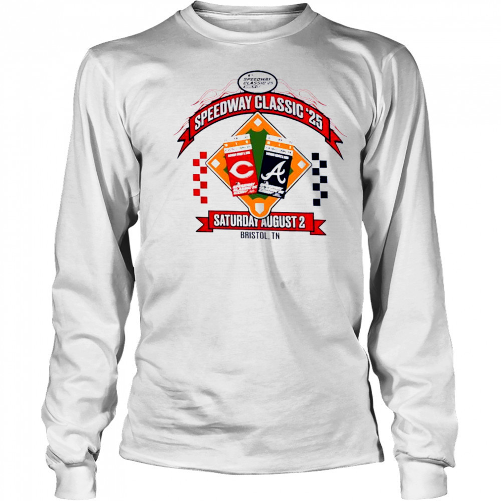 Cincinnati Reds vs. Atlanta Braves 2025 Speedway Classic Event shirt Long Sleeved
