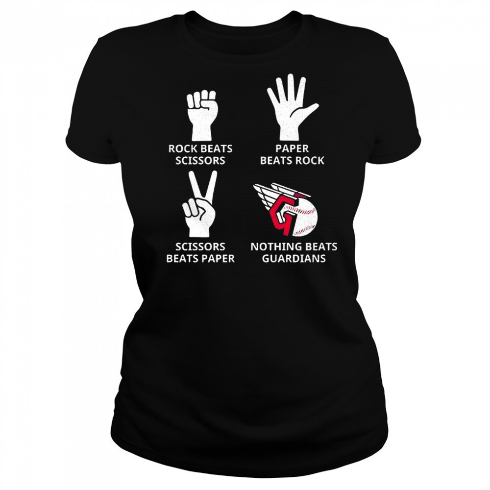 Cleveland Guardians rock beats scissors paper beats rock scissors beats paper nothing beats Guardians shirt Women's T-shirt