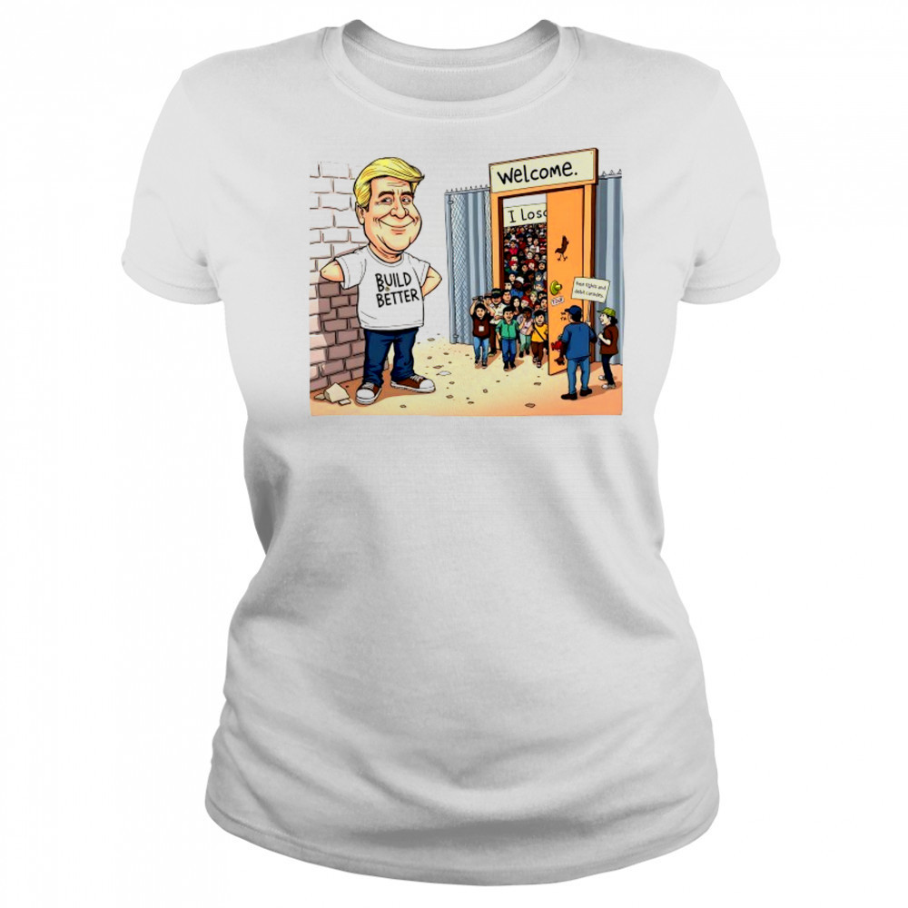 Donald Trump build better free fights and debit carsides shirt Women's T-shirt