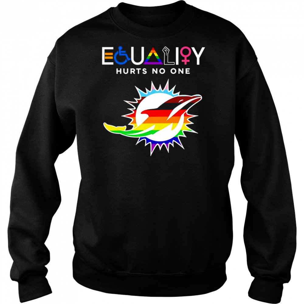 Equality hurts no one Miami Dolphins shirt Hoodie