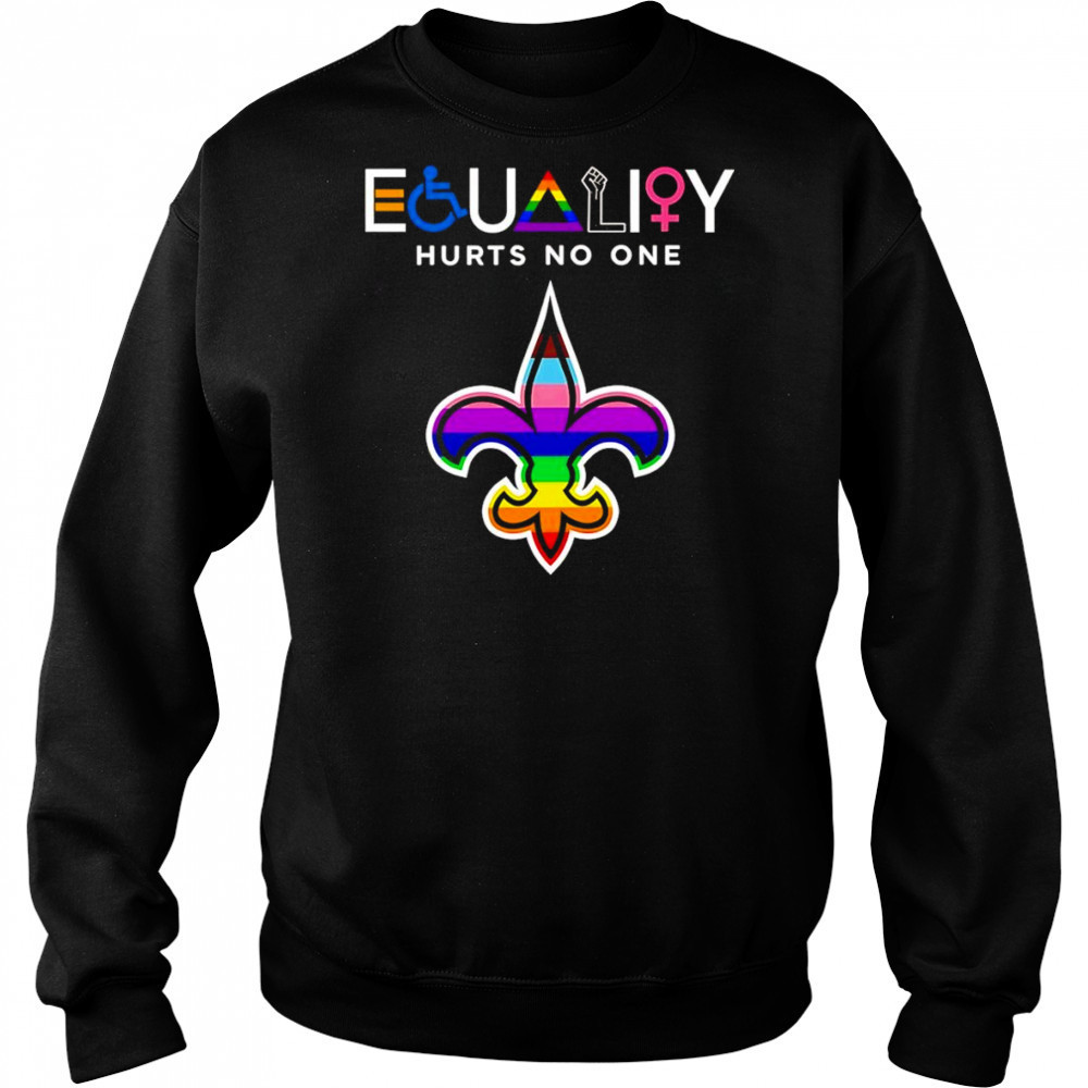Equality hurts no one New Orleans Saints shirt Hoodie