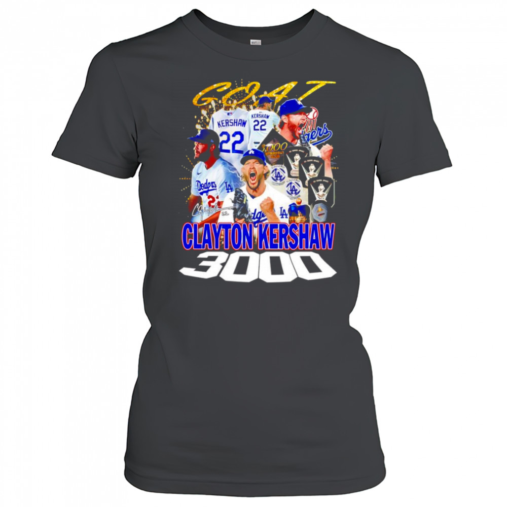 Goat Clayton Kershaw 3000 graphic shirt Women's T-shirt