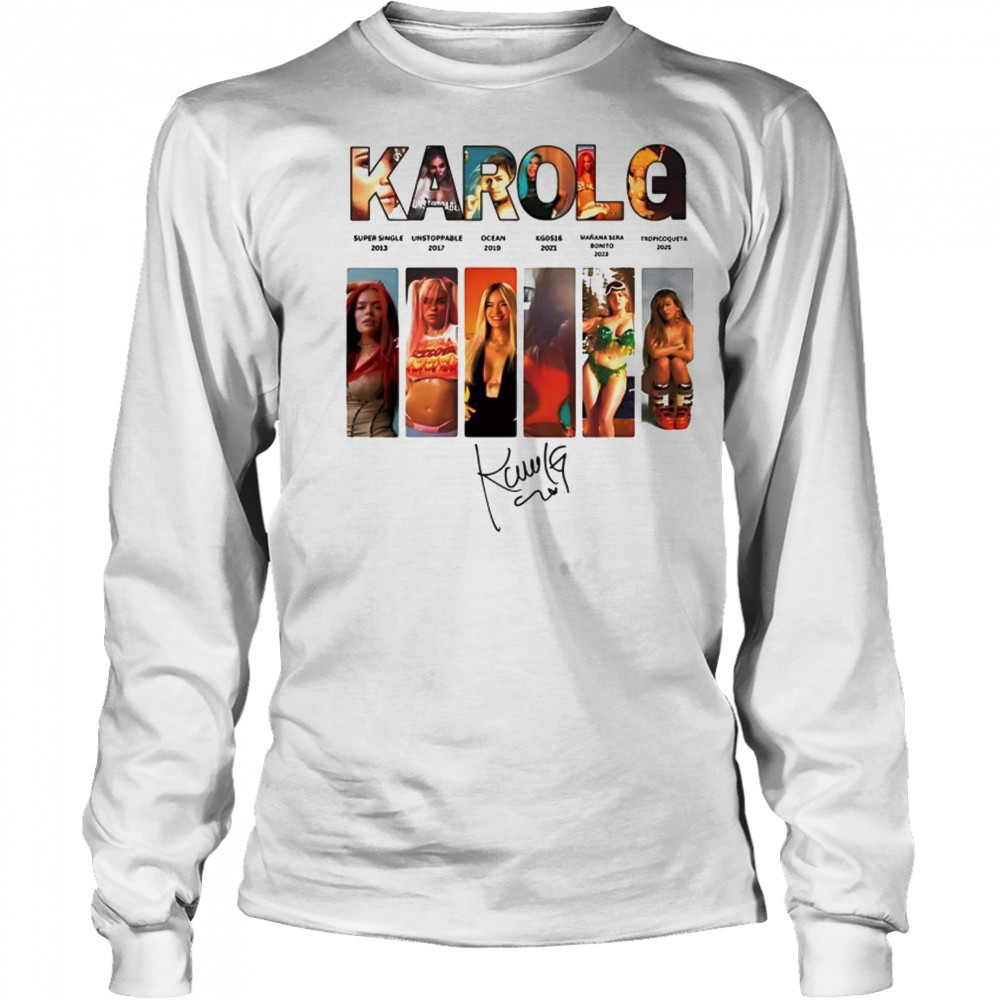 Karol G singer album signature shirt Long Sleeved