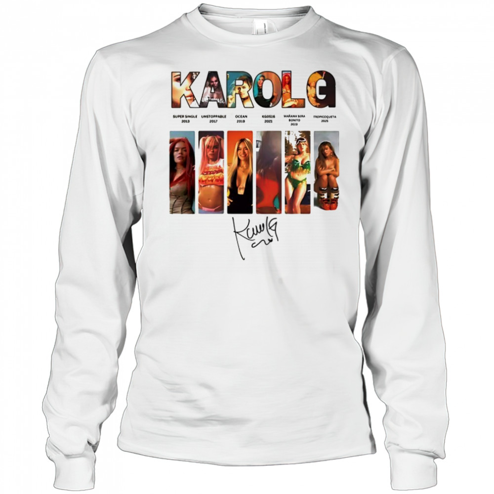 Karol G singer album signature shirt Long Sleeved