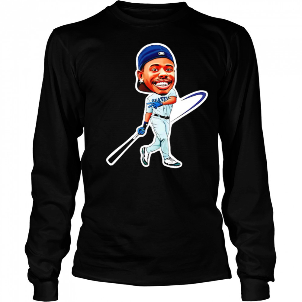 Ken Griffey Jr. Art Magnet Seattle Mariners jersey cartoon shirt Long Sleeved