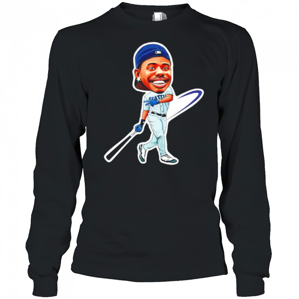 Ken Griffey Jr. Art Magnet Seattle Mariners jersey cartoon shirt Long Sleeved