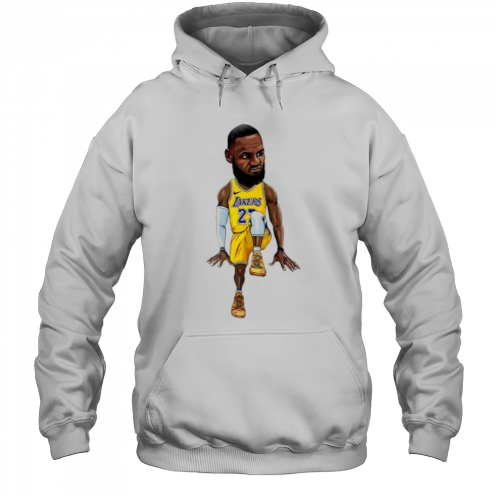 Lebron James Art Los Angeles Lakers jersey cartoon shirt Hoodie