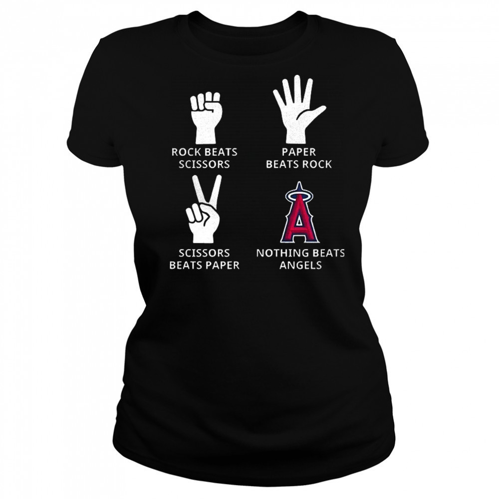 Los Angeles Angels rock beats scissors paper beats rock scissors beats paper nothing beats Angels shirt Women's T-shirt