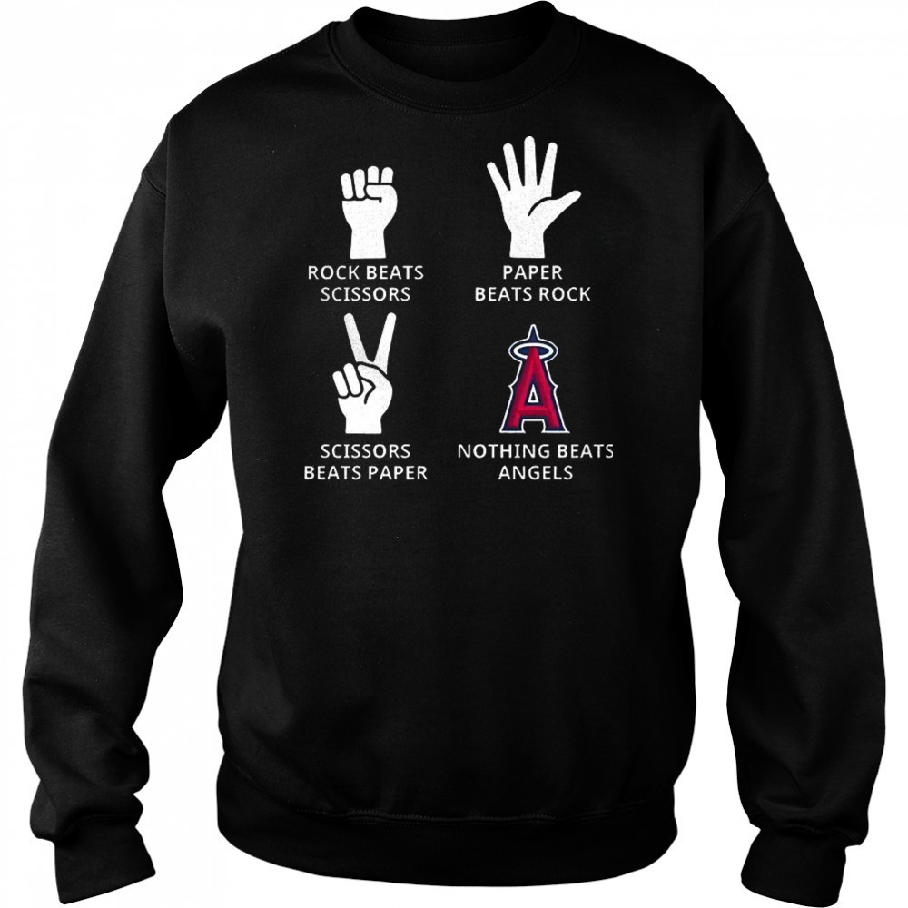Los Angeles Angels rock beats scissors paper beats rock scissors beats paper nothing beats Angels shirt Hoodie