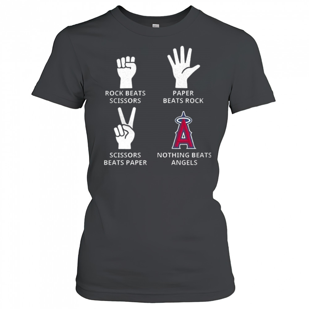 Los Angeles Angels rock beats scissors paper beats rock scissors beats paper nothing beats Angels shirt Women's T-shirt