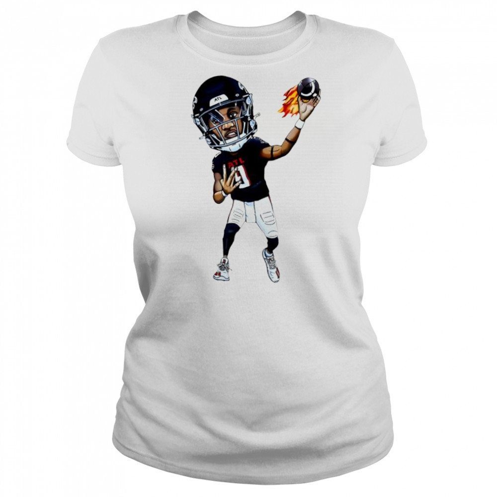 Michael Penix Jr. Art Atlanta Falcons jersey cartoon shirt Women's T-shirt
