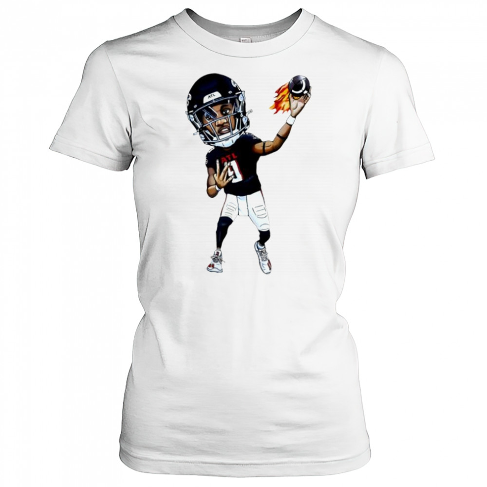 Michael Penix Jr. Art Atlanta Falcons jersey cartoon shirt Women's T-shirt