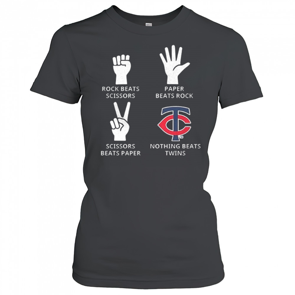 Minnesota Twins rock beats scissors paper beats rock scissors beats paper nothing beats Twins shirt Women's T-shirt