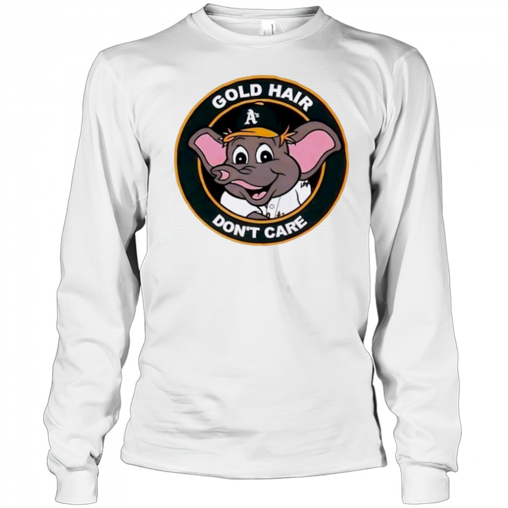 Oakland Athletics Gold Hair Don’t Care Baseball shirt Long Sleeved