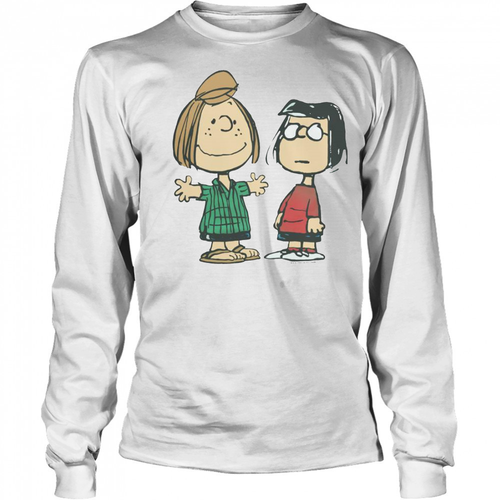 Peanuts Peppermint Patty And Marcie Character T-Shirt Long Sleeved