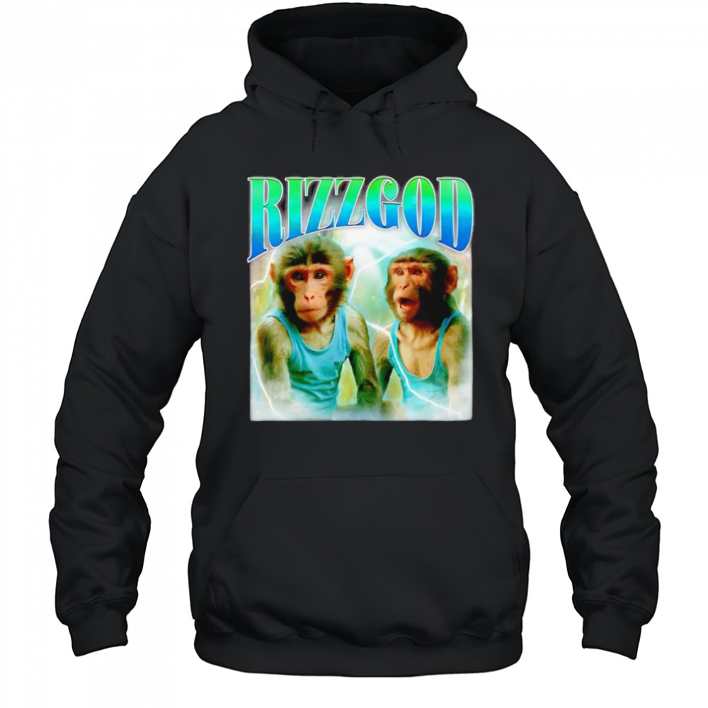 Rizzgod monkey bootleg shirt Hoodie