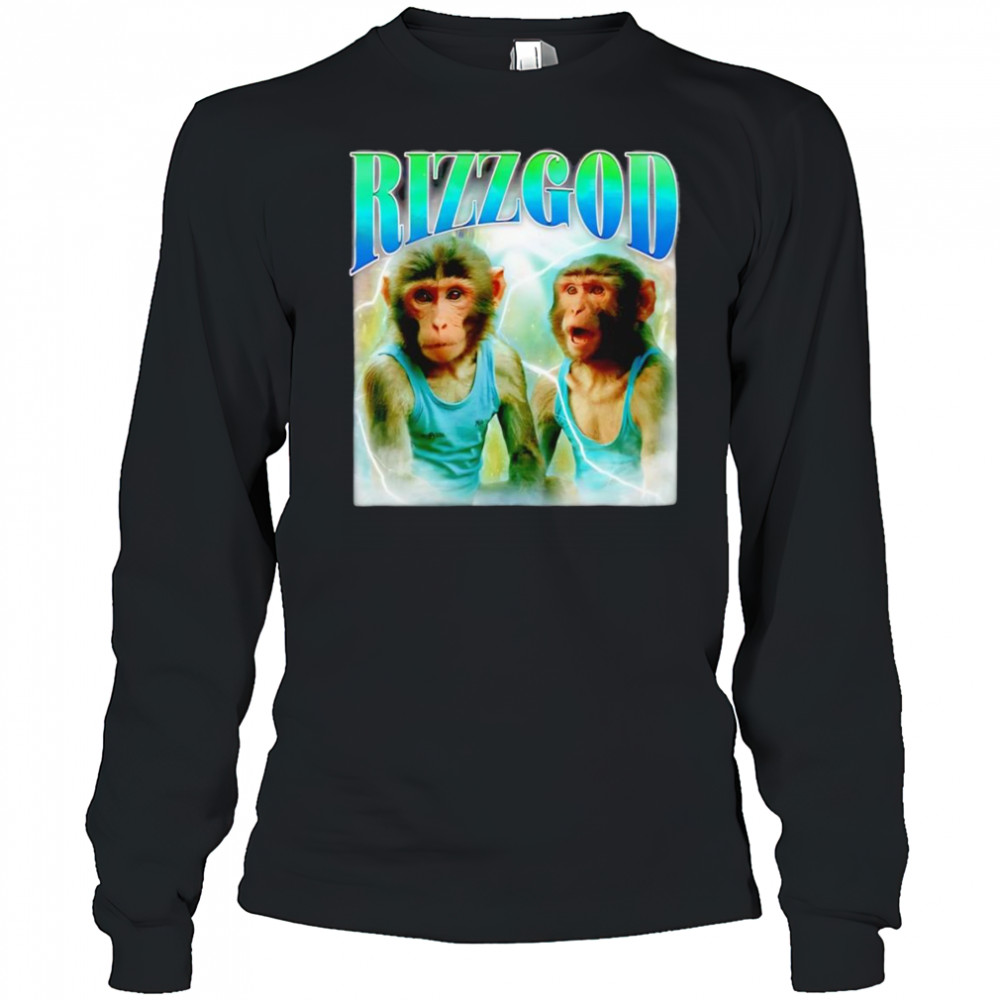 Rizzgod monkey bootleg shirt Long Sleeved