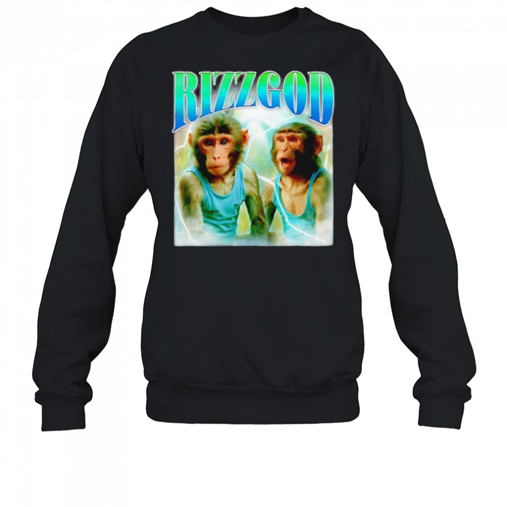 Rizzgod monkey bootleg shirt Sweatshirt