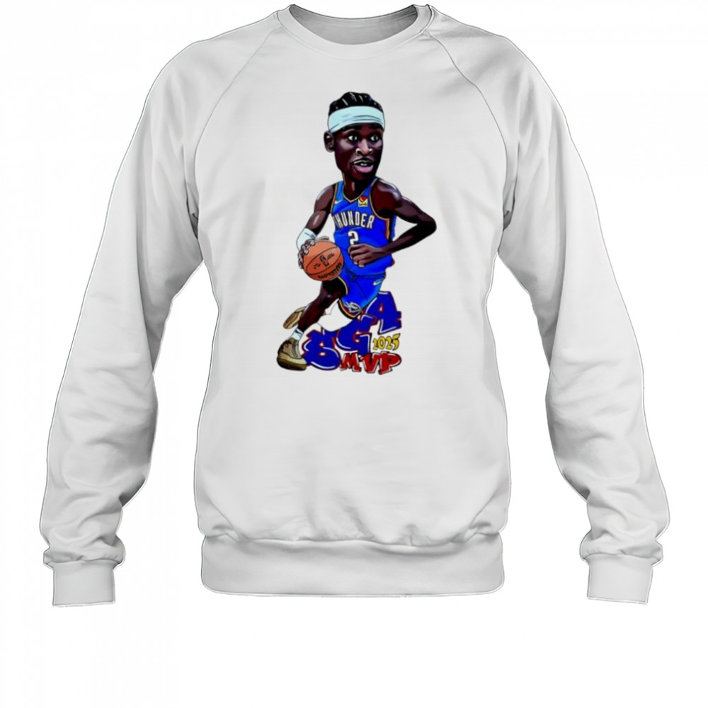 Shai Gilgeous-Alexander OKC Thunder Art jersey cartoon shirt Sweatshirt