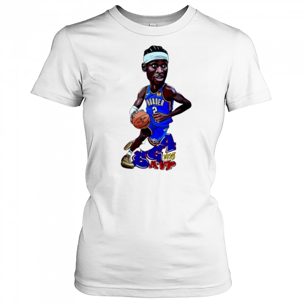 Shai Gilgeous-Alexander OKC Thunder Art jersey cartoon shirt Women's T-shirt