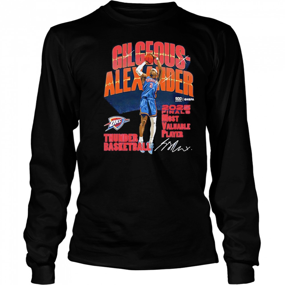 Shai Gilgeous-Alexander Oklahoma City Thunder 2025 Finals MVP shirt Long Sleeved