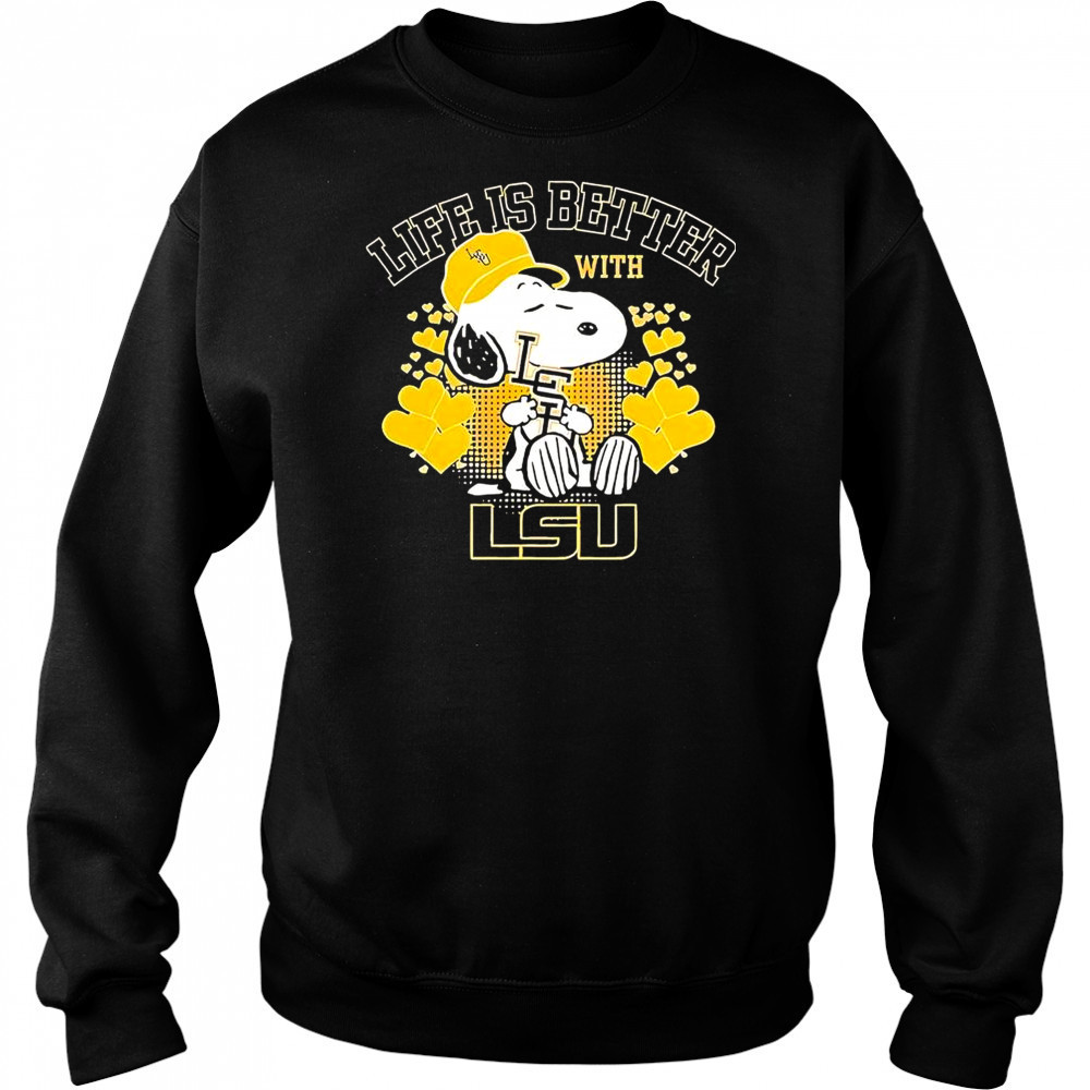 Snoopy Life Is Better With LSU T-Shirt Hoodie