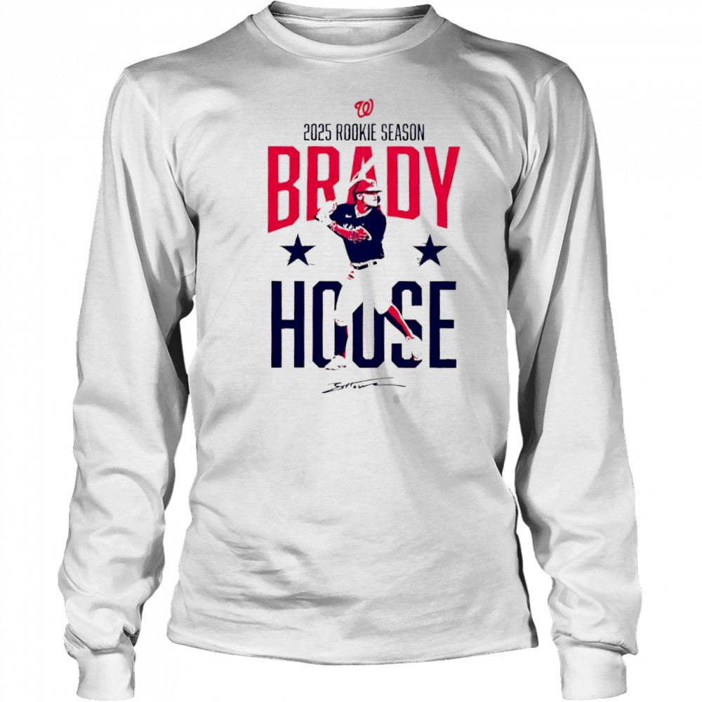 Washington Nationals Brady House Rookie signature shirt Long Sleeved