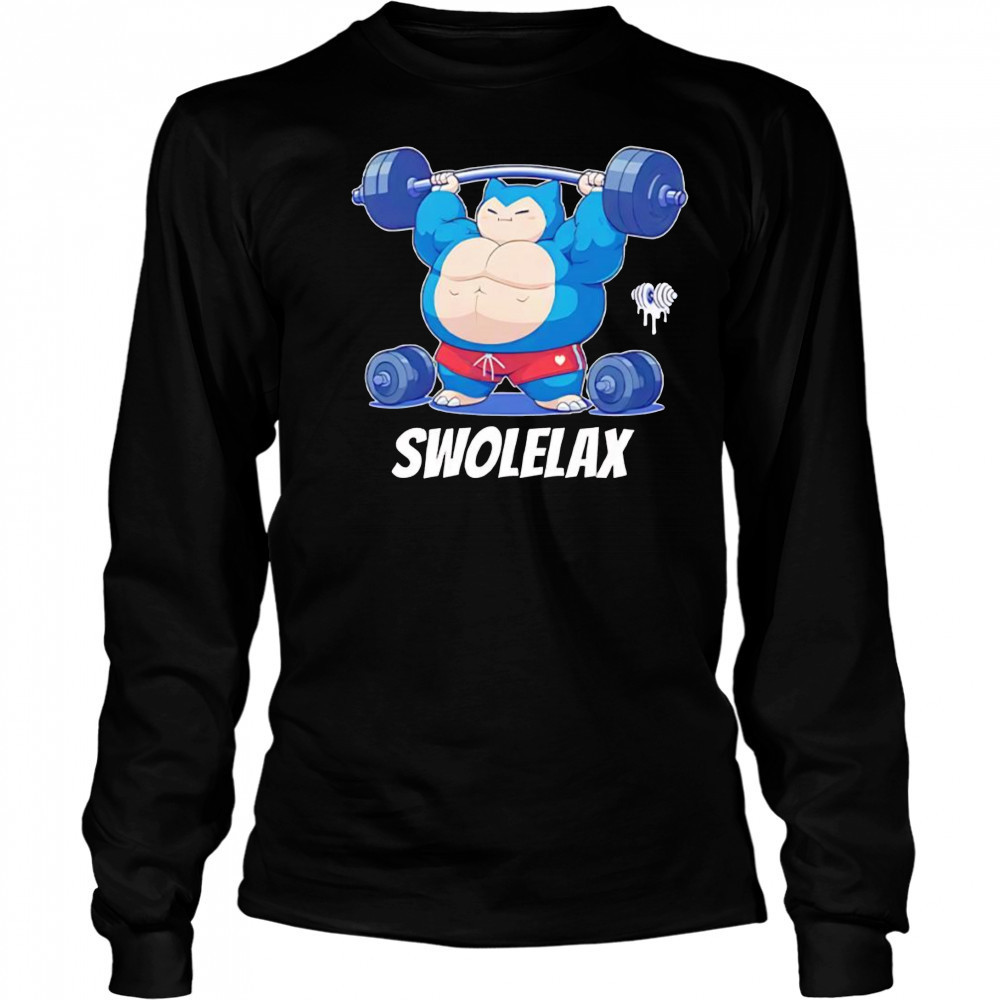 Pokemon Snorlax Swolelax Gym shirt Long Sleeved