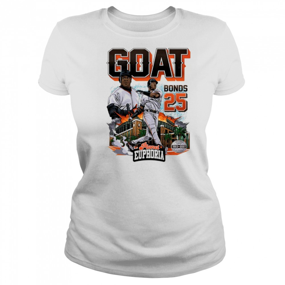 Barry Bonds GOAT San Francisco Giants baseball graphic shirt Women's T-shirt