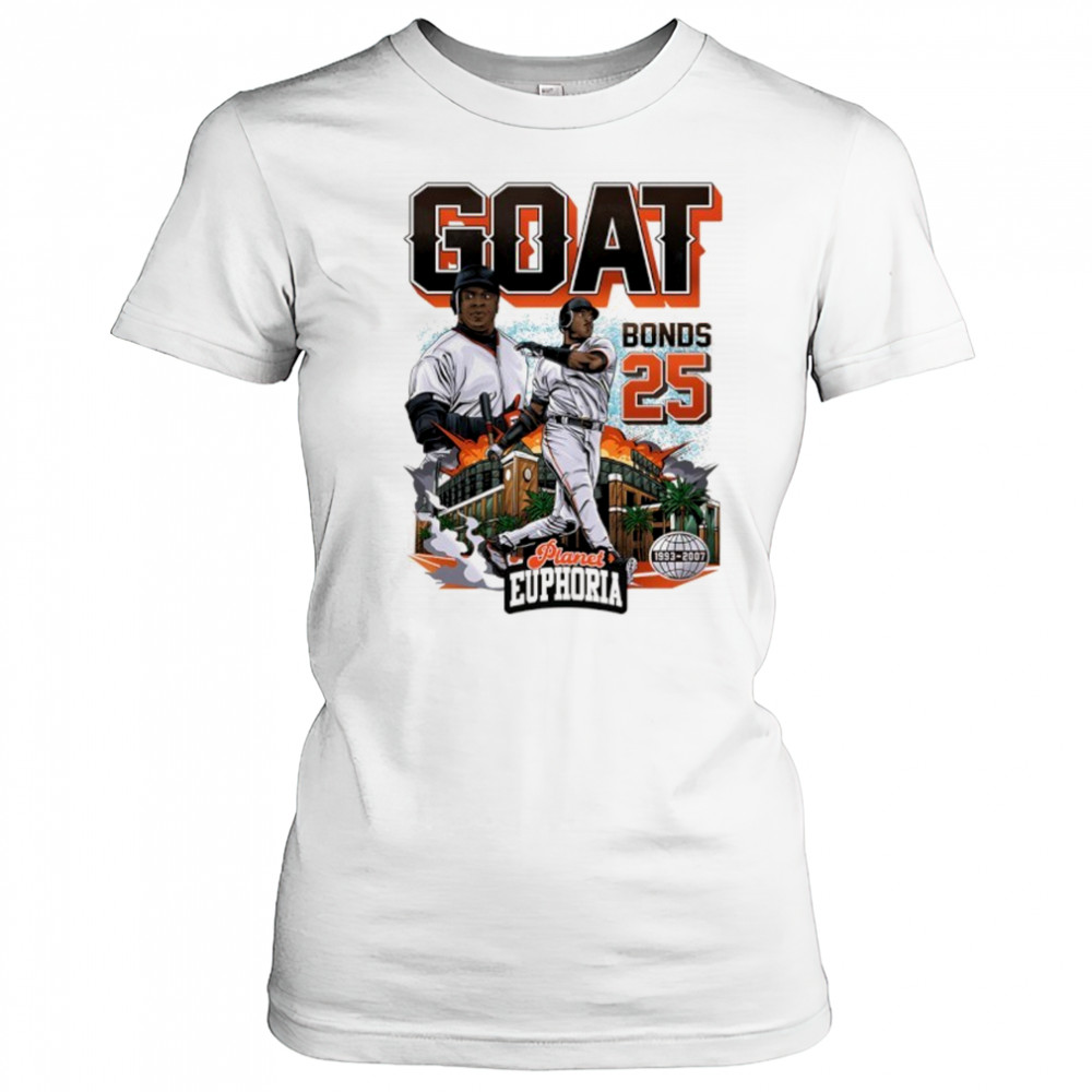 Barry Bonds GOAT San Francisco Giants baseball graphic shirt Women's T-shirt