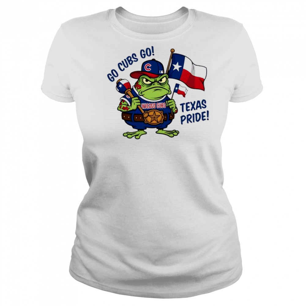 Chicago Cubs Frog Go Cubs Go Texas Pride flag shirt Women's T-shirt