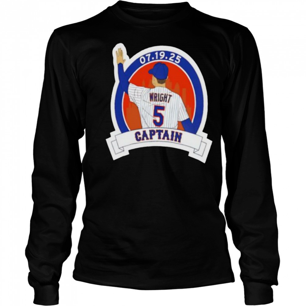 David Wright Captain New York Mets baseball player graphic shirt Long Sleeved
