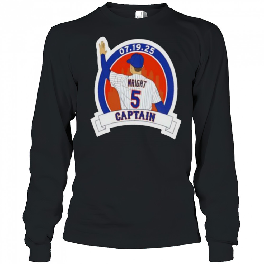 David Wright Captain New York Mets baseball player graphic shirt Long Sleeved
