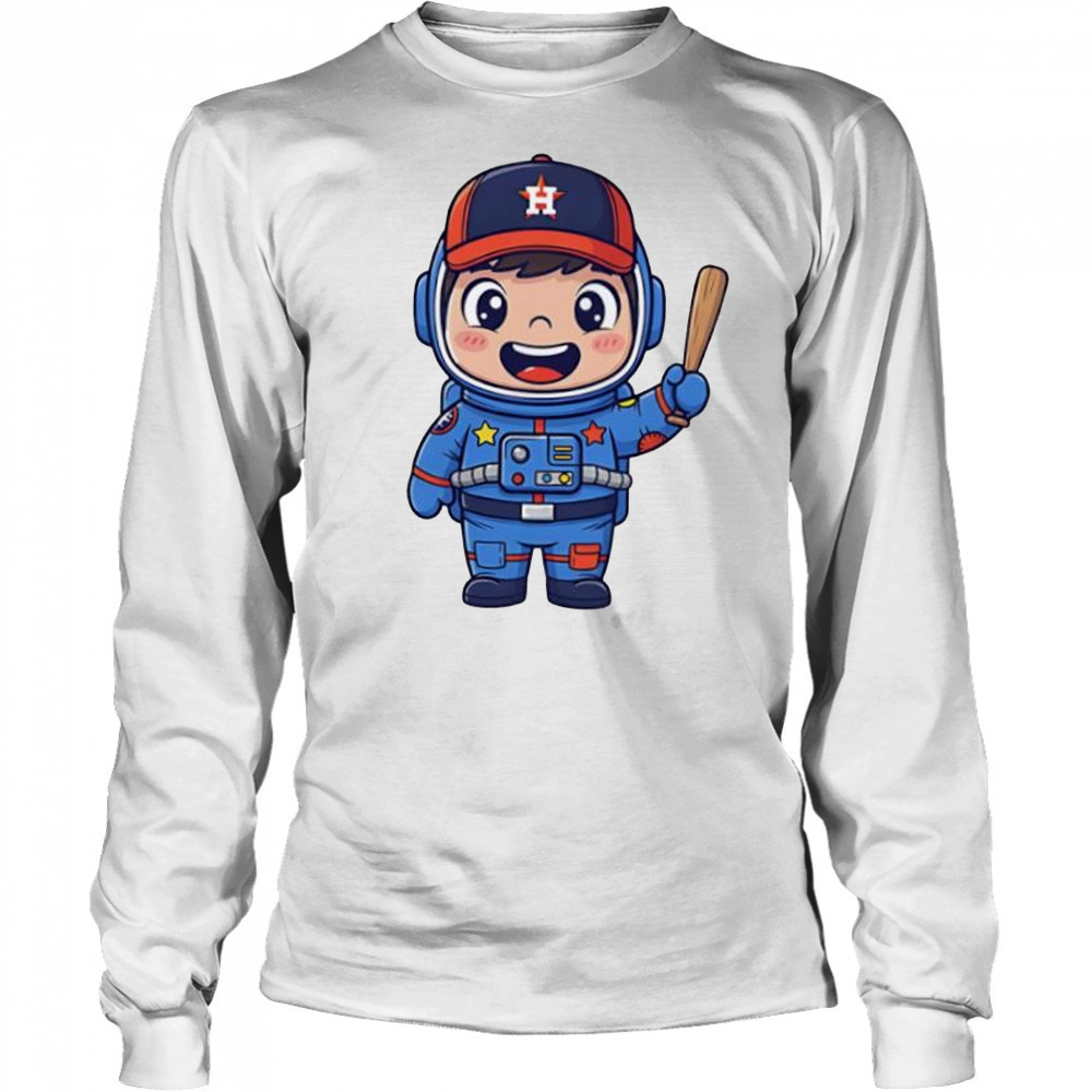 Houston Astros Cartoon Astronaut shirt Long Sleeved
