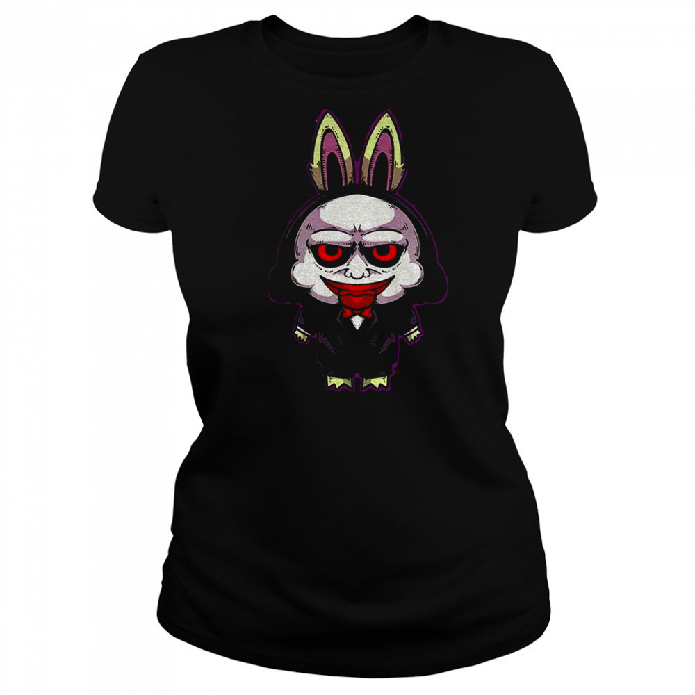 Labubu costume Billy the Puppet horror shirt Women's T-shirt