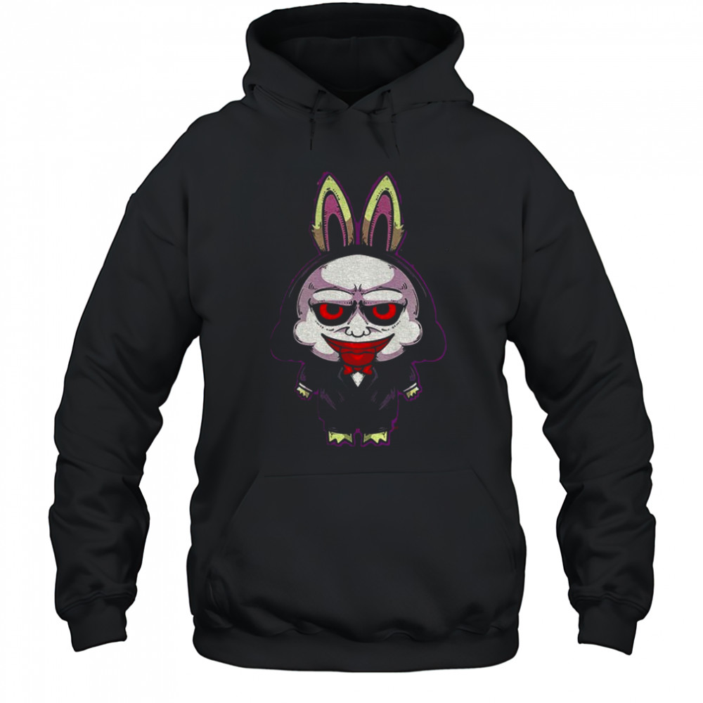 Labubu costume Billy the Puppet horror shirt Hoodie