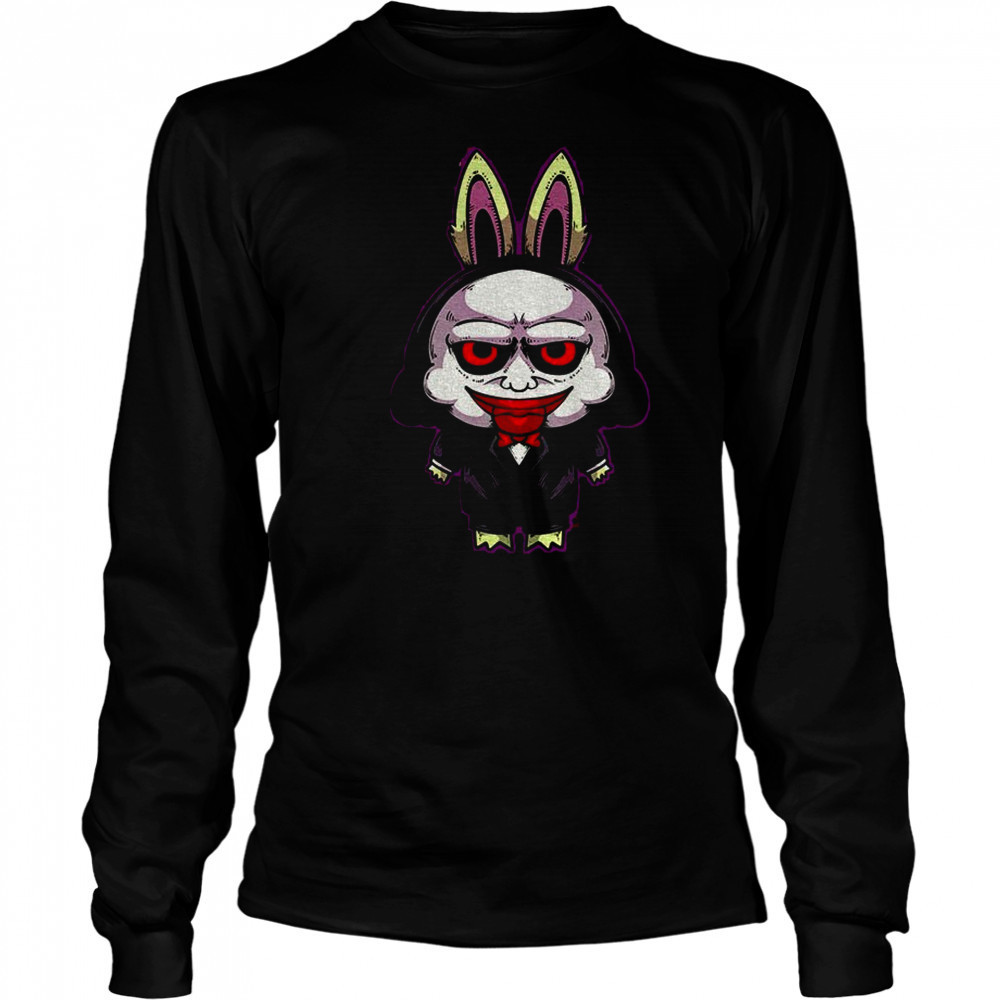 Labubu costume Billy the Puppet horror shirt Long Sleeved