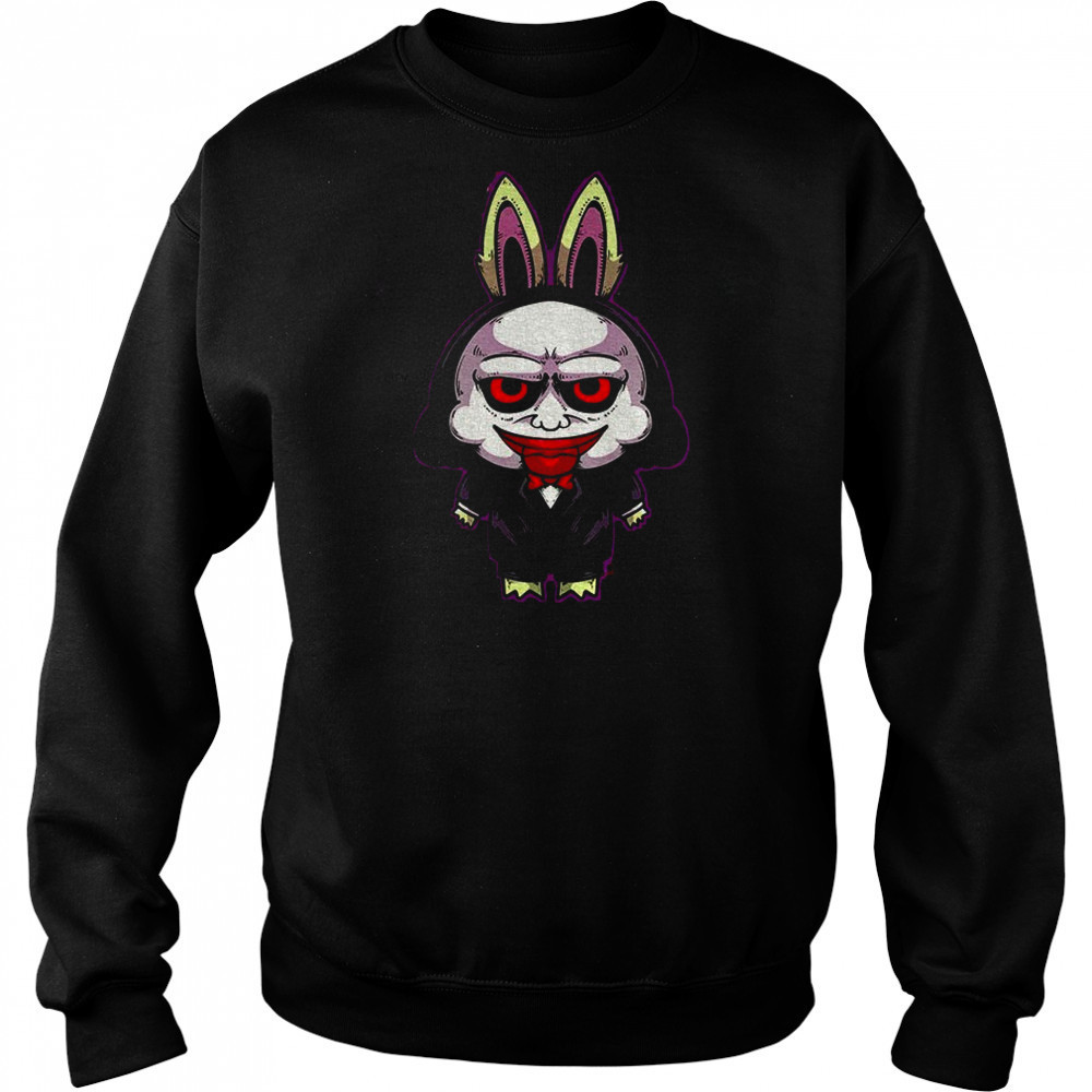 Labubu costume Billy the Puppet horror shirt Hoodie