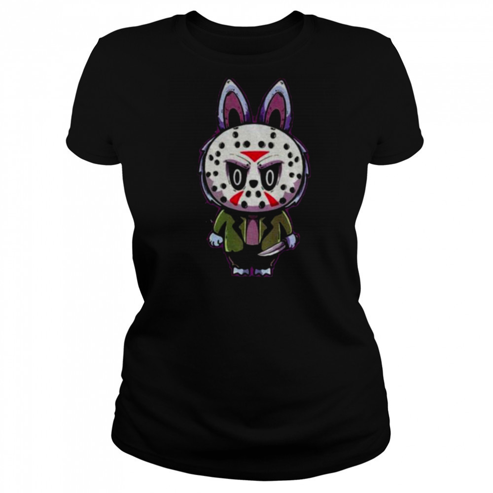 Labubu costume Jason Voorhees Happy Halloween horror character shirt Women's T-shirt